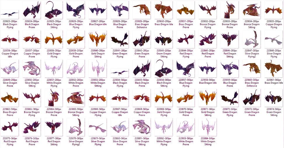 Full list of Fraggin Dragons