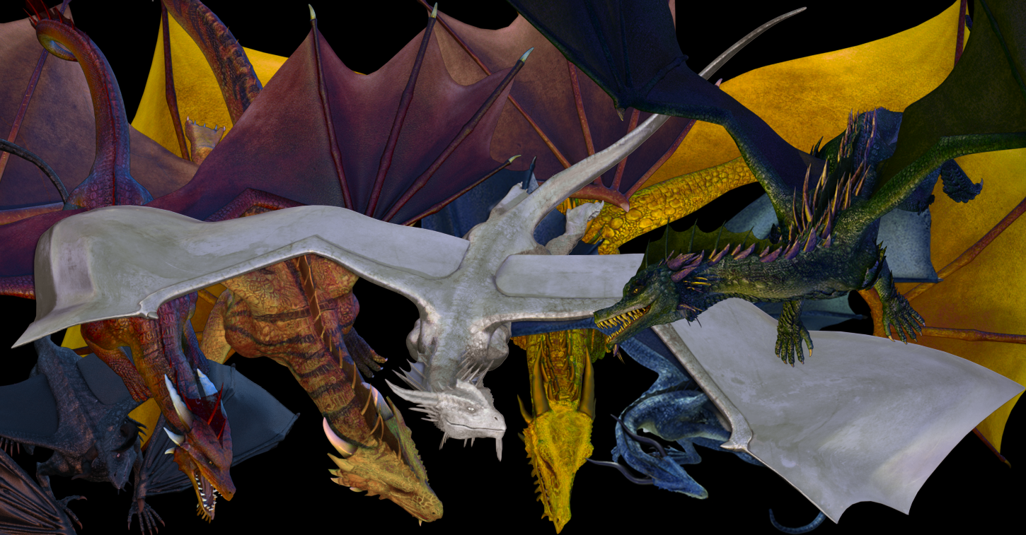 Legendary Dragon Tokens, full size preview